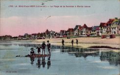 La Baule en el mar - la playa y el Remblat tienen marea baja CPA