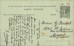 La Baule en el mar - la playa y el Remblat tienen marea baja CPA