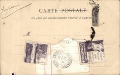 Dieppe - entrada del puerto - CPA