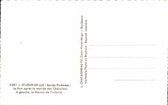 Saint Jean de Luz - the Port after the re-entry of the Trawlers - CPA