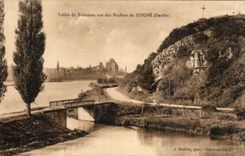 Valley of Solesmes - sight of the Rocks of Juigne - CPA