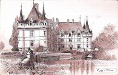 Azay the Curtain - the Castle - CPA