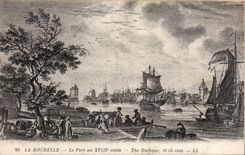 La Rochelle - el puerto en el siglo XVIII - CPA