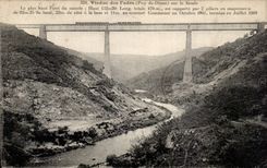 Viaduct of the Insipid ones - on Sioule - CPA