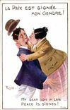 Humour - Illustration - La Paix est SIgnee mon Gendre - CPA 