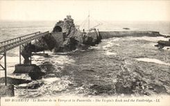 Biarritz - Le Rocher de la Vierge - CPA 