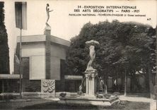 El international de CPA Paris de los artes decorativos 1925 contiene favorablemente el nationla Checoslovaquia