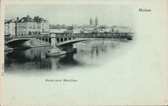 Puente de CPA Melun con Moulins