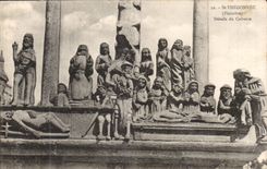 Saint Thegonnec - Details du Calvaire - CPA 