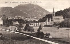 Lourdes - the Basilica - the City and the Peak of Jer - CPA