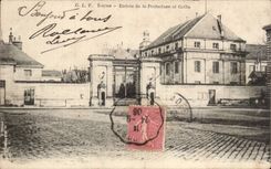 Tours - Entrance of the Prefecture and Grid - CPA