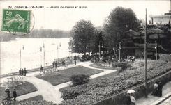 Enghien les Bains - Garden of the Casino and the Lake - CPA