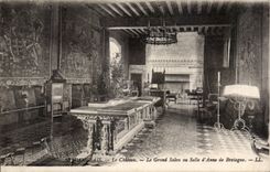 Langeais - the Castle - the Large Living room - CPA