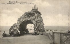 CPA Biarritz Le rocher de la vierge 
