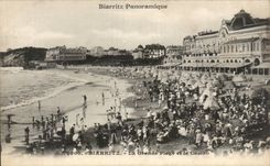 CPA Biarritz la grande plage et le casino