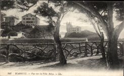 CPA Biarritz Vue vers la villa Belza
