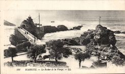 CPA Biarritz le rocher de la vierge 
