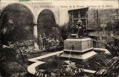 CPA Perpignan Statue of the thought Interior of the town hall