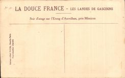 CPA Moors Evening storm on pond Aureilhan close Mimizan