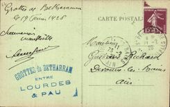 CPA Caves of Betharram Column of the palm trees