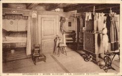 CPA Strasbourg Alsatian Museum the peasant room