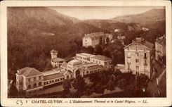 Establecimiento hidropAtico de CPA Chatel Guyon y la casa de senorio de Regina