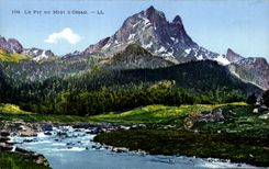 CPA the Pyrenees the peak of midday Ossau