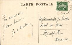 CPA Lake Annecy Duingt Mountain Entreverne and coal