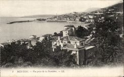 CPA Menton Seen from of the border