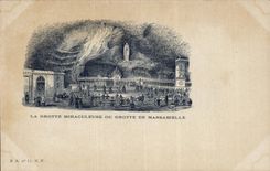 CPA the miraculous cave or cave of Massabielle