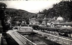 CPA Bourboule bridges on the Dordogne