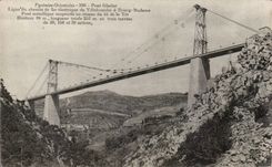 CPA Pont Gisclair Ligne of the electric railroad of Villefranche has Bourg Madam