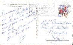 CPSM Bourboule the park and church