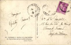 CPA highway on the left and the Roman way of Puy de Dome on the basis of the collar of Ceyssat