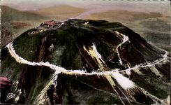 CPA the top of Puy de Dome and its automobile road seen plane