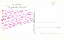 CPA Auvergne Royat Interior of the cave to the dog the beautiful mother epouvantee