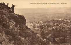 CPA Auvergne Thiers the city seen of the rocks of Margeride