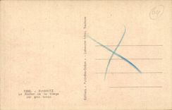 CPA Biarritz Le rocher de la vierge par gros temps