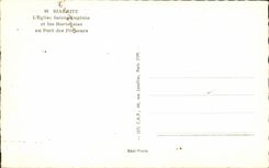 CPA Biarritz L eglise Sainte Eugenie et les hortensias au port des pecheurs