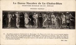 CPA Auvergne macabre dance of the Chair God First panel