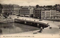 CPA Bayonne the Mayou bridge towards Saint Andre