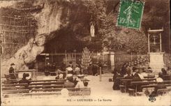 CPA Lourdes the cave