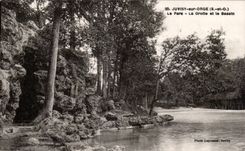 CPA Juvisy on barley the park the cave and the basin