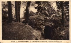 CPA forest of Fontainebleau the throats Apremont cave of the brigands