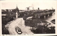 CPA Strasbourg bridges of the Rhine Seen towards Kehl