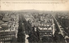 CPA Paris Avenues Shakes and Friedland Seen from top of Arc de Triomphe