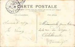 CPA Lourdes Statue of the virgin