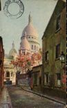 CPA Paris Montmartre Basilique vue de la rue du Chevalier de la Barre 
