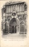 CPA Paris Portail lateral sud de l eglise Notre Dame