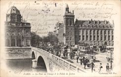 CPA Paris Le pont au change et le palais de justice